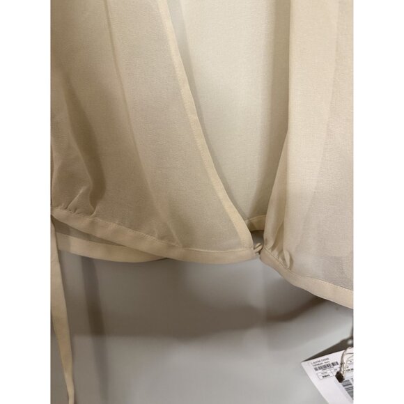 L'Autre Chose Ivory Wrap Blouse Bead Embroidery Size US 6 NWT $329 [jb] - Picture 10 of 11